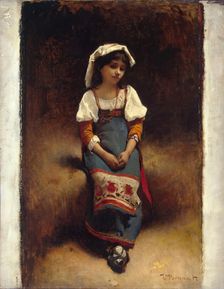 Italian girl, 1865. Creator: Leon Joseph Florentin Bonnat