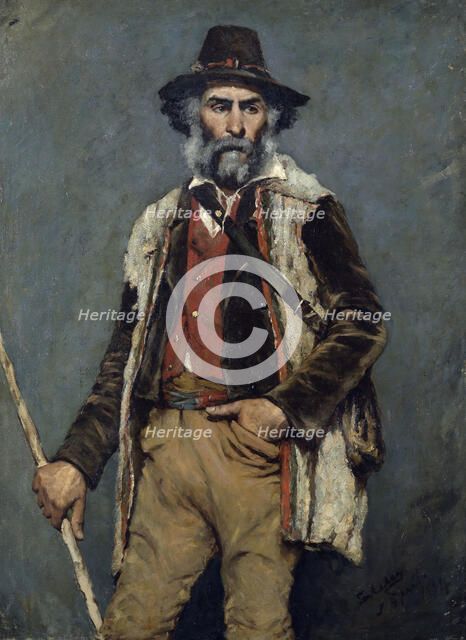 Italian goatherd, 1884. Creator: Eleanor Sperrey.