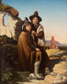 Italian goatherds 1820-1885. Creator: Penry Williams