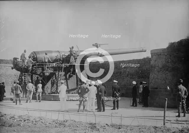 Italian gun on Adriatic, 1918 or 1919. Creator: Bain News Service.