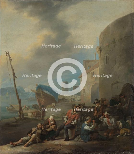 Italian Harbor, 1650-1674. Creator: Johannes Lingelbach.