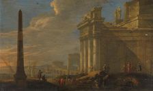 Italian harbor view, 1650-1689. Creator: Jacob van der Ulft