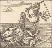 Italian Joust, c. 1516. Creator: Albrecht Durer