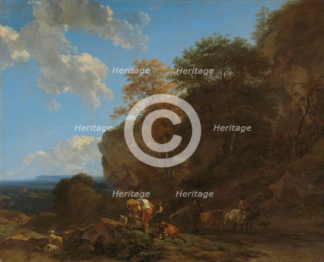 Italian Landscape, 1650-1683. Creator: Nicolaes Berchem.