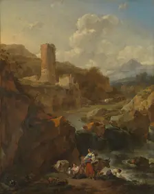 Italian Landscape, 1656. Creator: Nicolaes Berchem