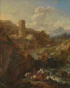 Italian Landscape, 1656. Creator: Nicolaes Berchem