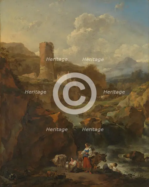 Italian Landscape, 1656. Creator: Nicolaes Berchem.