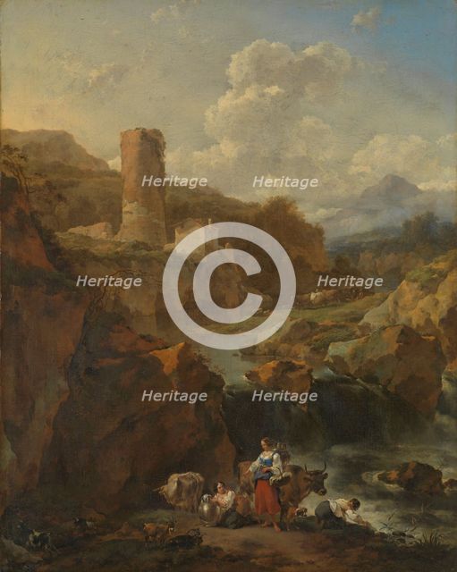 Italian Landscape, 1656. Creator: Nicolaes Berchem.