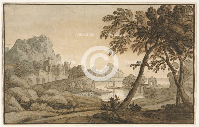 Italian Landscape, 1700s. Creator: Anonymous.