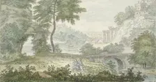 Italian landscape, 1706-1759. Creator: Jacob van Liender