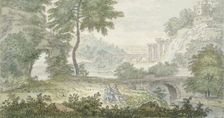 Italian landscape, 1706-1759. Creator: Jacob van Liender