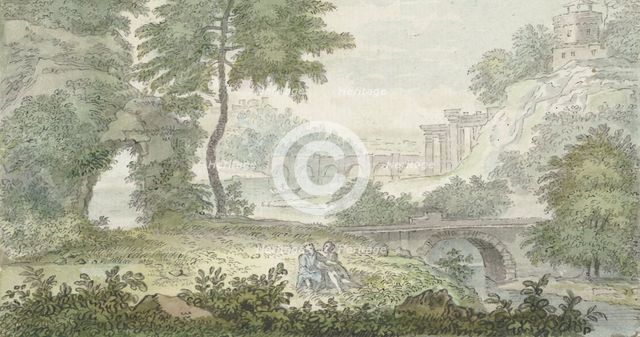 Italian landscape, 1706-1759. Creator: Jacob van Liender.
