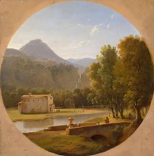 Italian Landscape, 1850. Creator: Pierre-Athanase Chauvin