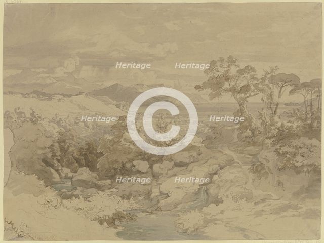 Italian landscape, 19th century. Creator: Eduard Wilhelm Pose.