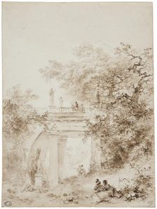 Italian landscape. Creator: Jean-Honore Fragonard