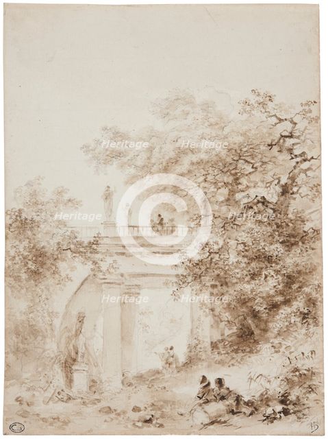 Italian landscape. Creator: Jean-Honore Fragonard.