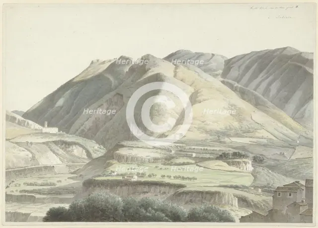 Italian landscape at Subiaco, c.1787-c.1847. Creator: Josephus Augustus Knip.