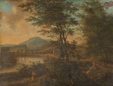 Italian Landscape at Sunset, 1660-1692. Creator: Willem de Heusch