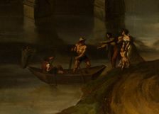 Italian landscape at the tomb, c1818. Creator: Theodore Gericault