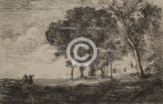Italian Landscape, c. 1865. Creator: Jean Baptiste Camille Corot (French, 1796-1875).