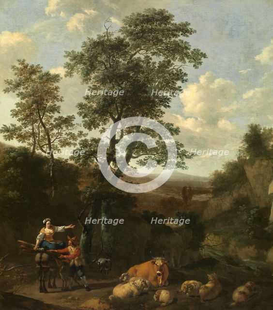 Italian Landscape, c1640-1680. Creator: Nicolaes Berchem.