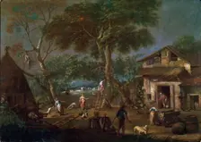 Italian Landscape c1750-1795. Artist: Antonio Diziani