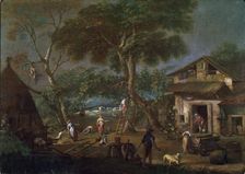 Italian Landscape c1750-1795. Artist: Antonio Diziani