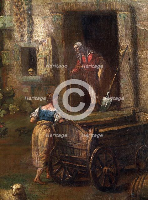 'Italian Landscape' (detail), 18th century. Artist: Antonio Diziani