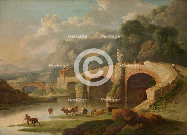 Italian Landscape, mid-18th century. Creator: Christian Wilhelm Ernst Dietrich.