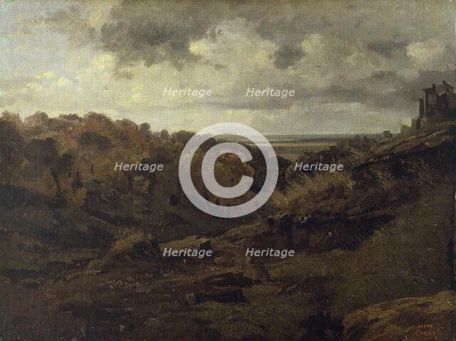 Italian Landscape near Marino in Autumn, 1826-1827. Creator: Jean-Baptiste-Camille Corot.