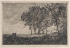 Italian Landscape (Paysage d'Italie), ca. 1865. Creator: Jean-Baptiste-Camille Corot