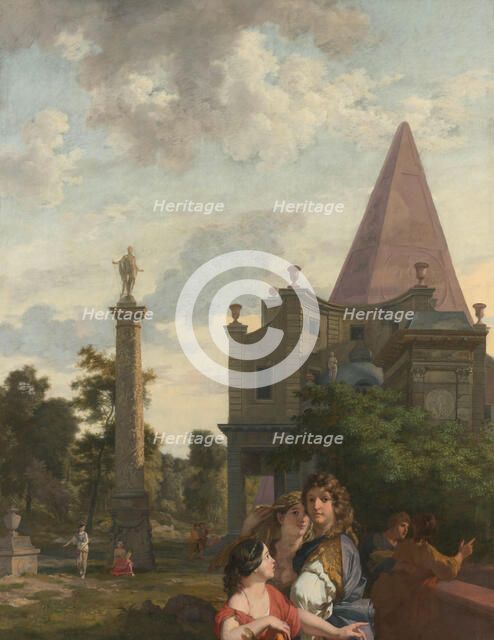 Italian Landscape with three Women in the foreground, c.1687. Creator: Gerard de Lairesse.