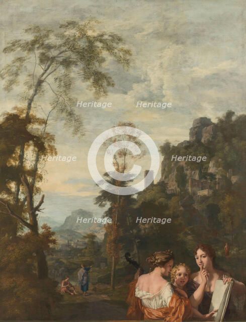 Italian Landscape with three Women Making Music, c.1687. Creator: Gerard de Lairesse.
