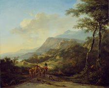 Italian Landscape with Travelers, 1645/50. Creator: Jan Dirksz Both