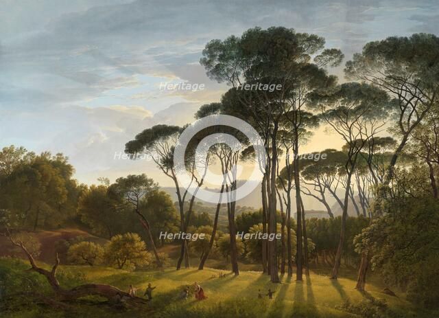 Italian Landscape with Umbrella Pines, 1807. Creator: Hendrik Voogd.