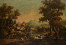 Italian Landscape with a Mountain Stream, 1701-1800. Creator: Francesco Zuccarelli