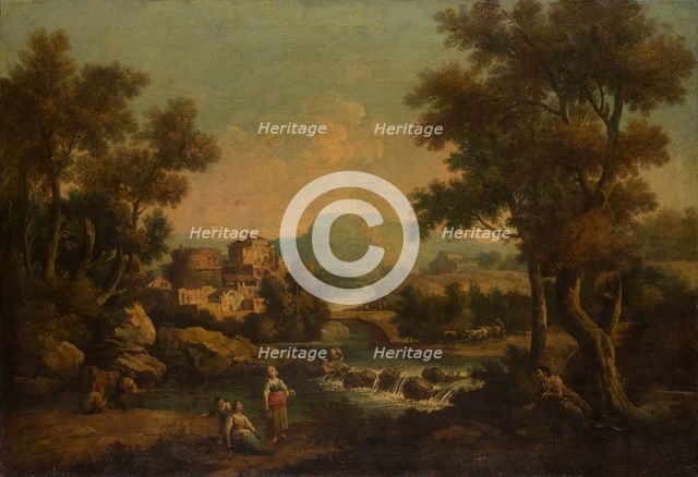 Italian Landscape with a Mountain Stream, 1701-1800. Creator: Francesco Zuccarelli.