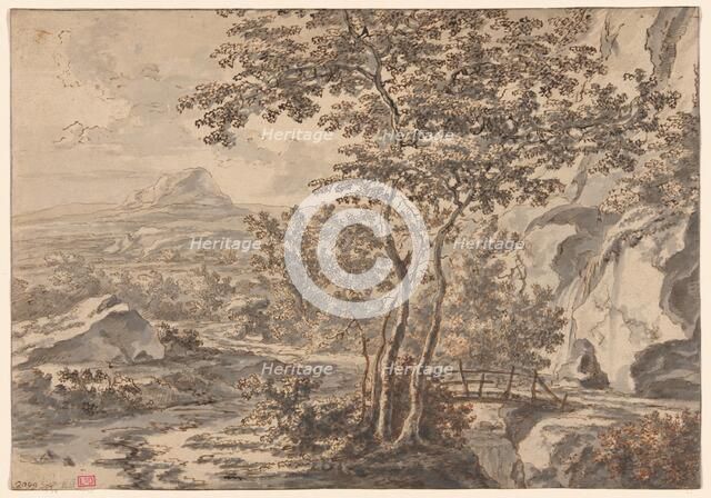 Italian Landscape with a Bridge, 1642/52. Creator: Jan Dirksz Both.