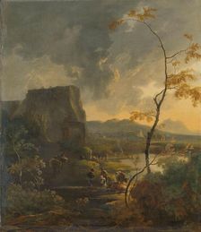 Italian Landscape with Ancient Tempietto, c.1649-c.1673. Creator: Adam Pynacker
