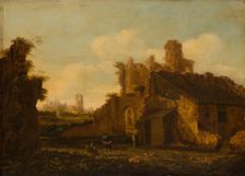 Italian Landscape with Antique Ruins, c1670-1680. Creator: Emanuel Murant