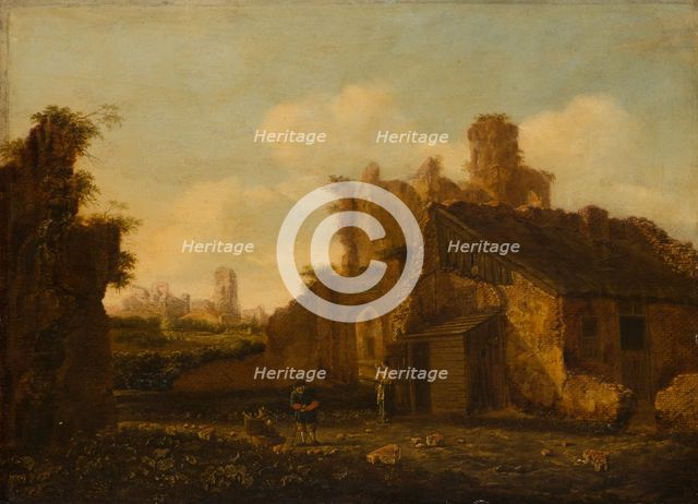 Italian Landscape with Antique Ruins, c1670-1680. Creator: Emanuel Murant.