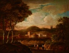 Italian Landscape with City Walls, 1st half of 18th century. Creator: Unknown
