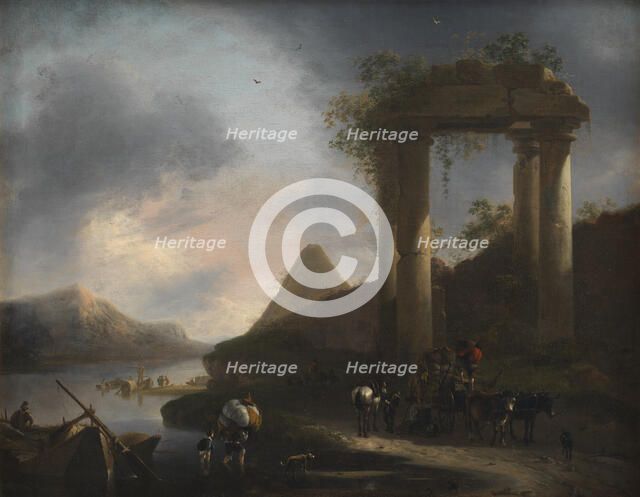 Italian Landscape with Classical Ruins, 1642-1678. Creator: Willem Schellinks.