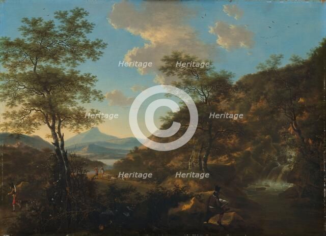 Italian Landscape with Draftsman, 1650-1692. Creator: Willem de Heusch.
