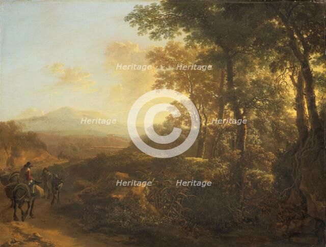 Italian Landscape with Mule Driver, c.1645-c.1650. Creator: Jan Dirksz Both.