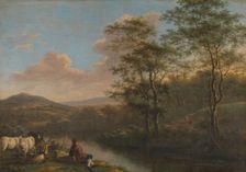 Italian Landscape with Resting Herdman, 1650-1692. Creator: Willem de Heusch