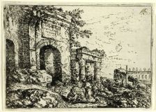 Italian Landscape with Ruins, n.d. Creator: Jonas Umbach