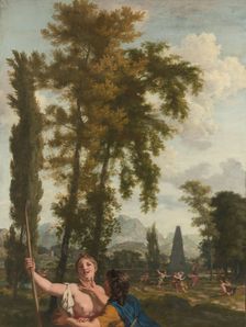 Italian Landscape with Shepherd and Shepherdess, c.1687. Creator: Gerard de Lairesse