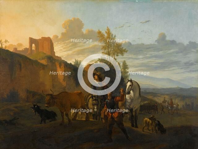 Italian Landscape with Soldiers, 1652-1700. Creator: Unknown.