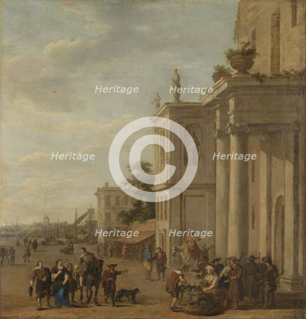Italian marketplace, 1650-1689. Creator: Jacob van der Ulft.